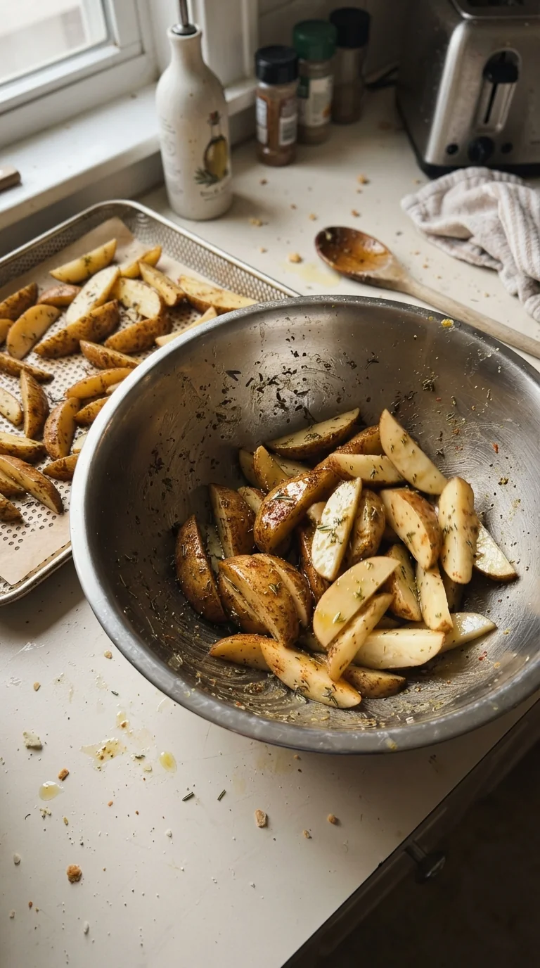 Step-by-step cooking of Crispy Air Fryer Potato Wedges