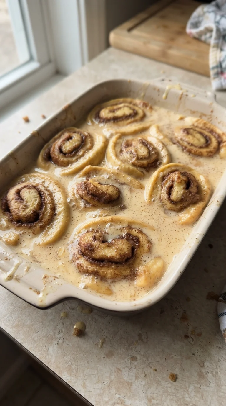 Step-by-step cooking of Cinnamon Roll French Toast