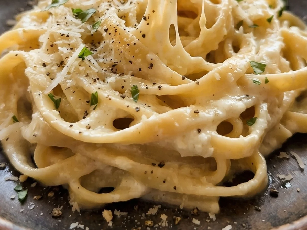 Creamy Cottage Cheese Alfredo Pasta