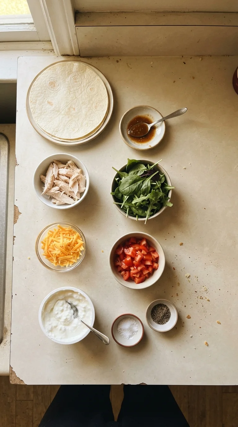 Ingredients for Cottage Cheese Breakfast Wrap
