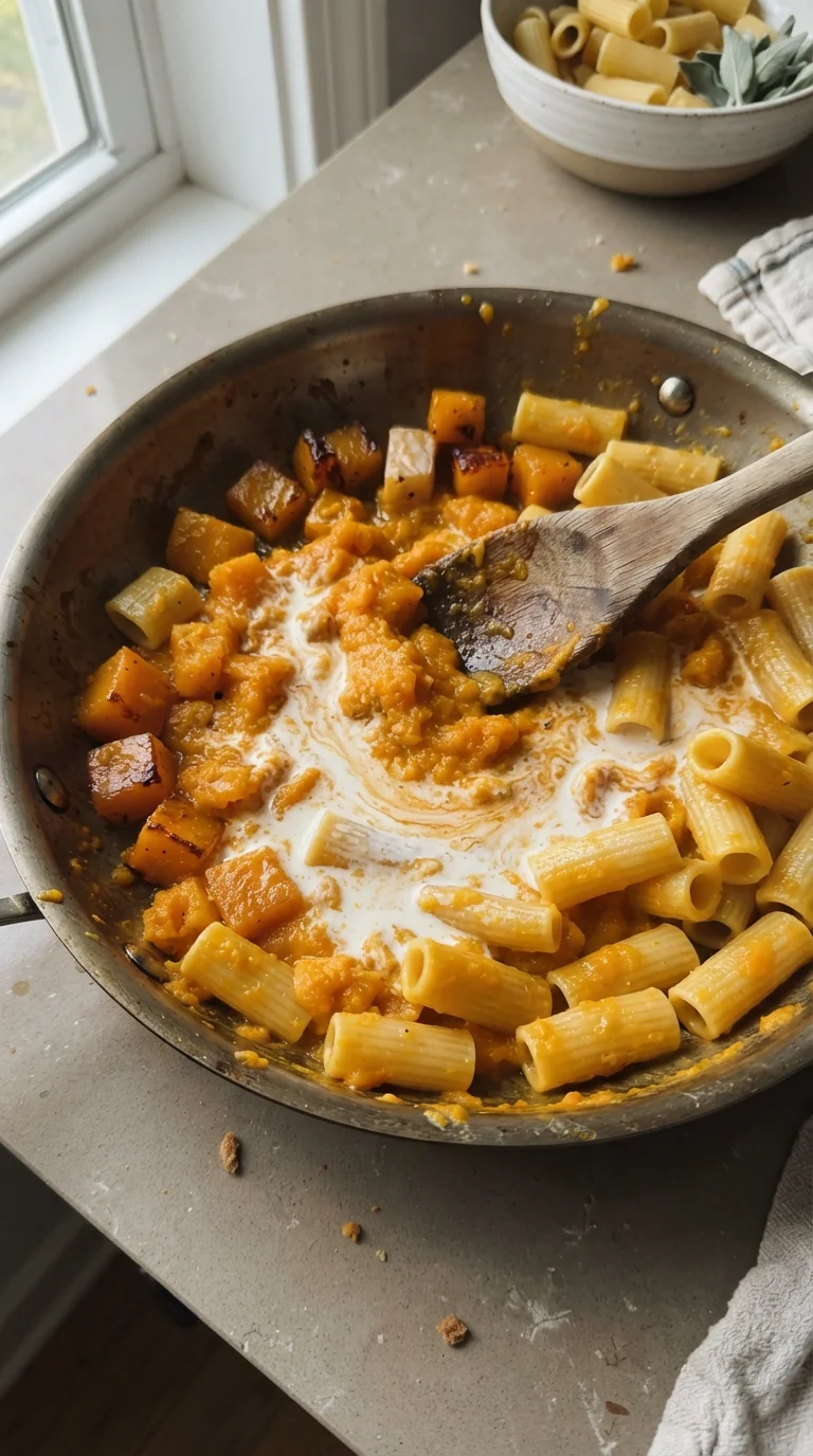 Step-by-step cooking of Creamy Butternut Squash Rigatoni
