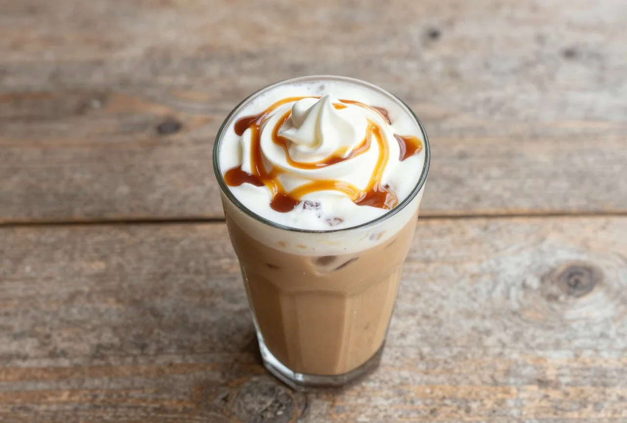 Creamy Iced Caramel Latte