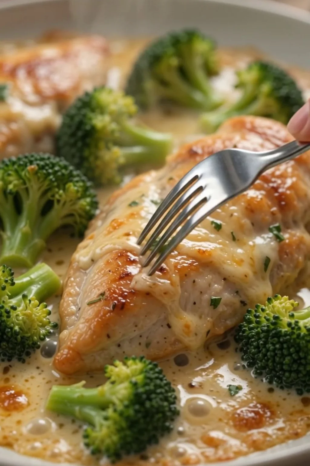 Creamy Broccoli Chicken Fillets in Cheese Sauce