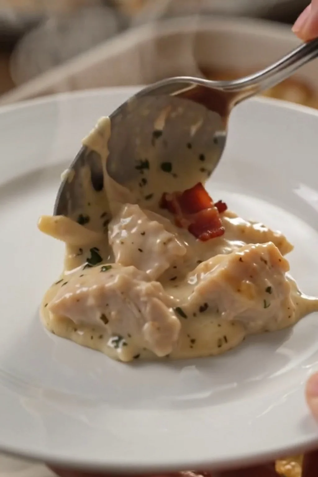 Creamy Chicken and Turkey Bacon Casserole