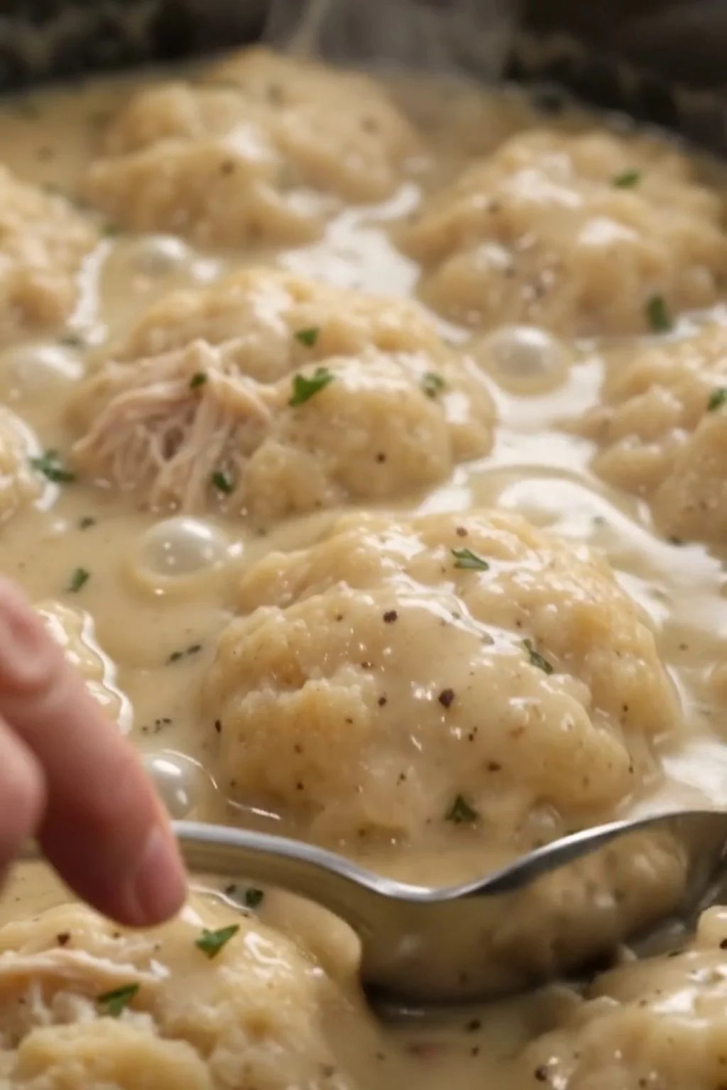 Creamy Crock Pot Chicken and Dumplings