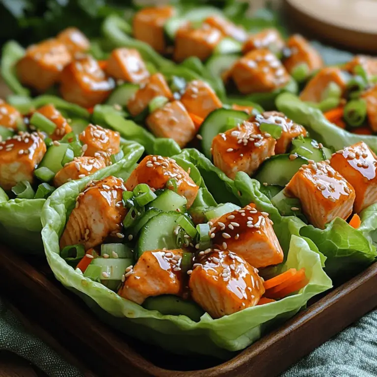 When it comes to quick, healthy meals that are bursting with flavor, few dishes can compare to Savory Asian Glazed Salmon Lettuce Cups. This vibrant recipe combines the rich taste of salmon with the crisp freshness of lettuce, making it a delightful choice for both lunch and dinner. The dish not only looks appealing but offers a delightful flavor experience that is sure to impress family and friends alike.