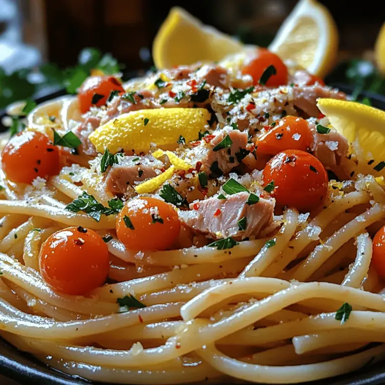 The success of any recipe often hinges on the quality of its ingredients. For Zesty Lemon Garlic Tuna Pasta, the foundational components come together to create a harmonious dish that is both delicious and nutritious. Let’s take a closer look at the key ingredients that make this pasta dish so special.
