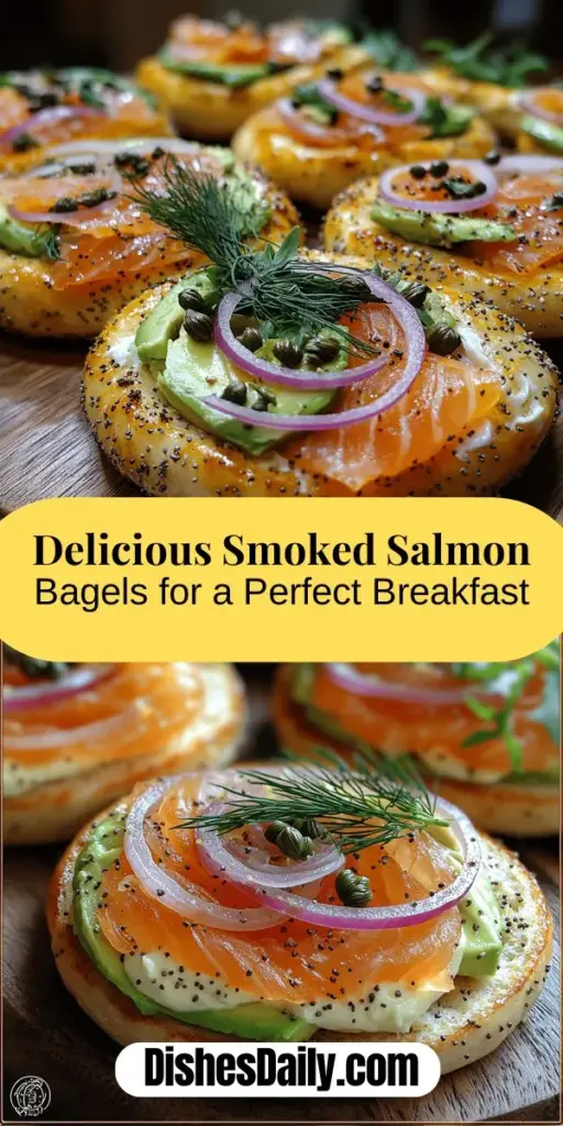 Elevate your mornings with luscious smoked salmon breakfast bagels! This delightful dish combines the rich flavors of smoked salmon and creamy cream cheese, topped with fresh veggies like red onions and avocado for a perfect balance of taste and nutrition. It's a versatile and satisfying breakfast option that’s packed with omega-3 fatty acids and protein. Whether you enjoy it on a busy weekday or as an indulgent weekend brunch, this delicious bagel will surely delight your taste buds and kickstart your day!