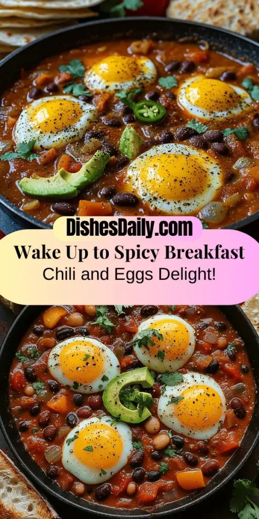 Start your day with a burst of flavor and nutrition with this Spicy Breakfast Chili & Eggs recipe! This dish combines hearty beans, fresh veggies, and perfectly cooked eggs, all infused with warm spices for a delicious twist on breakfast. It’s versatile enough for any dietary preference and perfect for any meal, from a quick weekday breakfast to a leisurely weekend brunch. Enjoy it with crusty bread or tortillas for the ultimate satisfying start to your day!