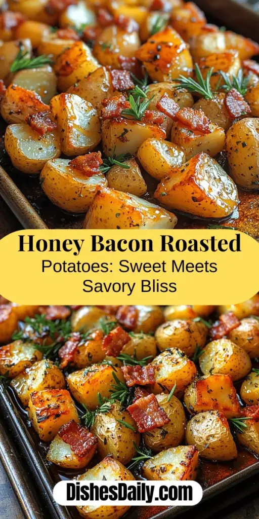 Indulge in the perfect blend of sweet and savory with Sweet & Savory Honey Bacon Roasted Potatoes! This easy-to-make side dish combines crispy bacon and tender potatoes, drizzled with honey for a delicious twist. Ideal for family dinners, festive gatherings, or brunch, these roasted potatoes pair wonderfully with grilled meats, roasted chicken, and even vegetarian platters. Simple ingredients ensure a flavorful experience that impresses every time. Get ready to elevate your meals!