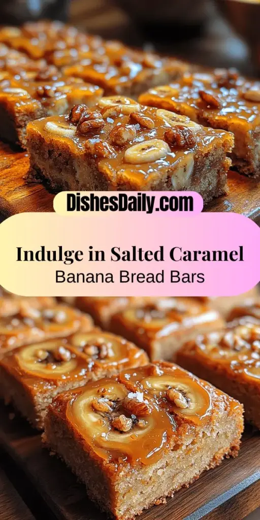 Discover the delightful world of baking with Salted Caramel Banana Bread Bars. This irresistible twist on classic banana bread combines overripe bananas with rich caramel, creating a moist, sweet treat that's perfectly balanced with a touch of salt. Ideal for any occasion, these bars are easy to make and can be enjoyed warm or at room temperature. Whether you're sharing at a gathering or indulging during a quiet moment, this recipe promises to impress with its delicious flavors and inviting aroma. Enjoy a slice of pure comfort!