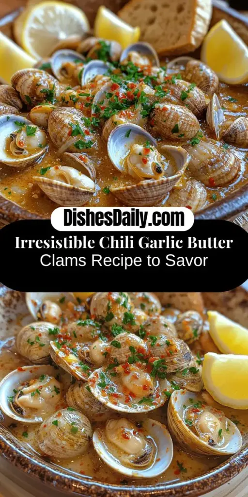 Discover the irresistible flavors of Chili Garlic Butter Clams, a delightful seafood dish that's both simple to prepare and full of zest. This recipe celebrates the natural sweetness of fresh clams, enhanced by aromatic garlic, spicy chili, and rich butter. Packed with nutrients and perfect for any occasion, this dish offers a taste of global culinary traditions while providing numerous health benefits. Explore the steps to create this gourmet meal and impress your guests with this delicious seafood experience.