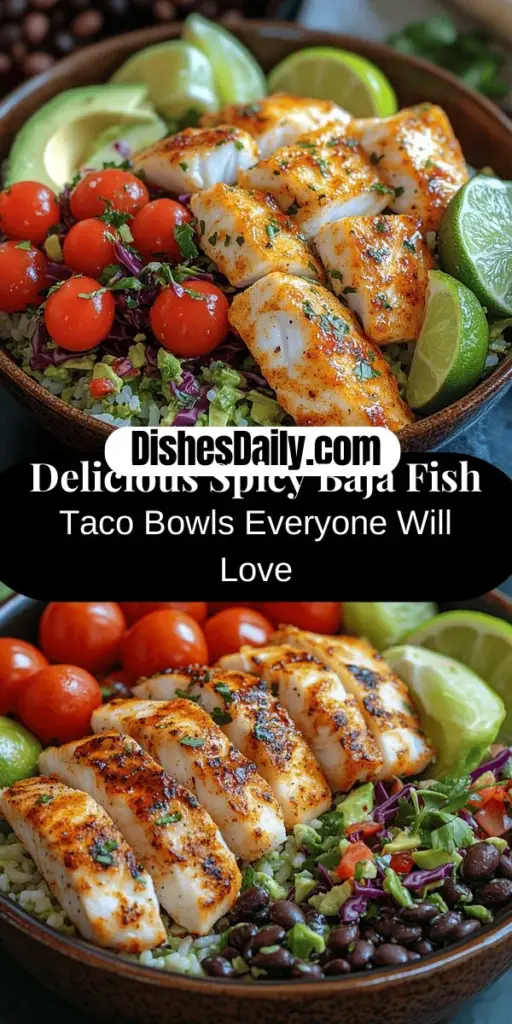 Discover the vibrant world of Spicy Baja Fish Taco Bowls, where bold flavors and fresh ingredients create a culinary delight perfect for any occasion. This nutritious dish features perfectly marinated white fish like tilapia or mahi-mahi, paired with protein-rich black beans and a zesty slaw. With customizable toppings and a healthy blend of spices, these taco bowls offer a satisfying dining experience. Elevate your meals with this delicious, health-conscious twist on a classic favorite!