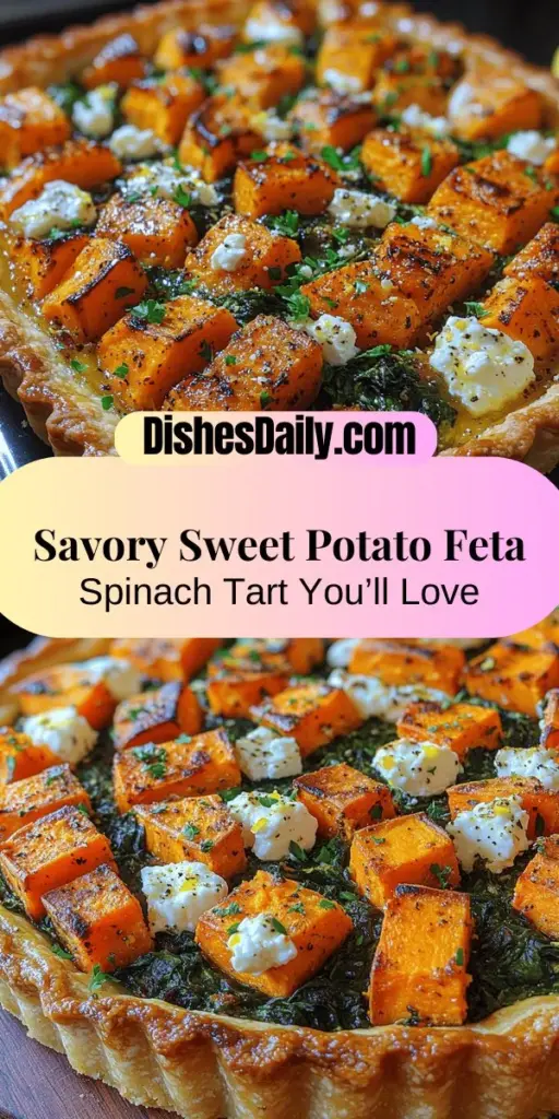 Discover the perfect blend of sweet and savory with this delicious Sweet Potato Feta & Spinach Tart recipe. Enjoy the natural sweetness of roasted sweet potatoes alongside creamy feta and vibrant spinach for a dish that's equally great for brunch, lunch, or dinner. Packed with nutrients, this tart is a healthy choice that satisfies your taste buds. Easy to prepare, it’s a delightful option for any occasion, bringing wholesome flavors to your table.
