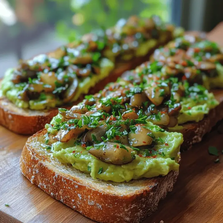 In the world of healthy eating, few dishes capture the essence of both flavor and nutrition quite like the Earthy Delight Mushroom Avocado Toast. This delightful recipe combines the creamy richness of ripe avocados with the earthy umami of sautéed mushrooms, resulting in a dish that is not only delicious but also packed with nutrients. Whether you're looking for a quick breakfast, a leisurely brunch, or a light lunch, this toast is simple to prepare and sure to impress anyone who takes a bite.