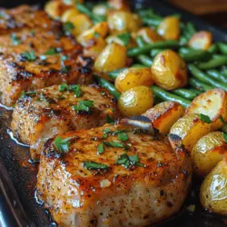 In the realm of comfort food, few dishes can compete with the delightful combination of savory pork chops and crispy potatoes. This Savory Spice Sheet Pan Pork Chops & Crispy Potato Bliss is more than just another meal; it’s an experience that encapsulates the essence of home-cooked goodness. The rich flavors of bone-in pork chops, perfectly seasoned and roasted alongside golden, crispy potatoes, create a harmonious blend that promises to satisfy your family’s taste buds.