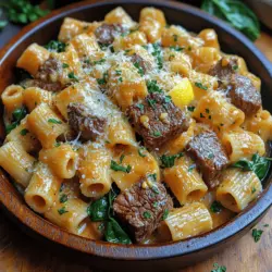 The culinary world is filled with dishes that bring comfort and satisfaction, and one such dish that has earned its place in the hearts of food lovers everywhere is Garlic Butter Steak Parmesan Rigatoni. This delightful meal is a harmonious blend of al dente pasta, succulent steak, and a rich, aromatic garlic butter sauce that tantalizes the taste buds. In a fast-paced world, where time is often limited, comfort food is not just a luxury; it has become a necessity for busy families, gourmet enthusiasts, and everyone in between.