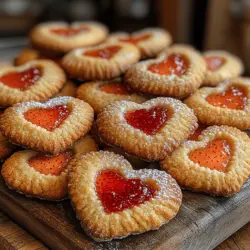 Heartfelt Jam Cookies are not just a delicious treat; they are a symbol of love and connection that transcends generations. These delightful cookies, featuring a rich buttery dough and a sweet jam filling, evoke memories of baking with family in warm, cozy kitchens. They are perfect for sharing with friends or family during special occasions or simply enjoying with a cup of tea on a quiet afternoon. Whether you are celebrating a birthday, hosting a holiday gathering, or looking for a thoughtful gift, these cookies are sure to bring smiles and warmth to any occasion.