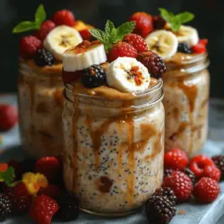 In a world where breakfast often gets the short end of the stick due to busy morning routines, overnight oats have emerged as a game-changing solution for health-conscious individuals seeking a nutritious and convenient start to their day. This simple yet versatile meal option allows you to prepare a wholesome breakfast in advance, saving you precious time during hectic mornings. Today, we’re diving into a delicious twist on this classic breakfast staple: Power-Packed Peanut Butter Overnight Oats. This recipe not only satisfies your taste buds but also fuels your body with essential nutrients, making it an ideal choice for anyone looking to maintain a balanced diet.