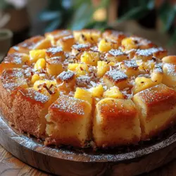 Welcome to the world of tropical flavors and delightful baking! The "Tropical Delight: Pineapple Condensed Milk Cake" is a luscious dessert that transports your taste buds straight to a sun-kissed beach with every bite. This cake is inspired by the vibrant and exotic flavors of the tropics, featuring the sweet and tangy notes of fresh pineapple paired with the creamy richness of sweetened condensed milk. The result is a moist, tender cake that perfectly balances sweetness and acidity, making it an irresistible treat.
