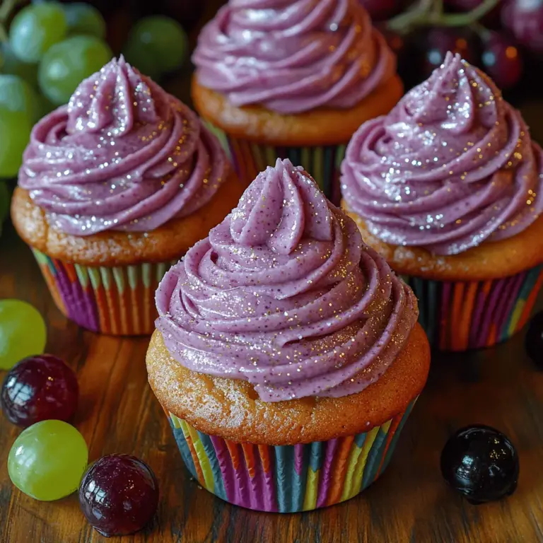 When it comes to cupcakes, the world of flavors is vast and varied, making it an exciting challenge for bakers to explore unique combinations that delight the taste buds. Traditional flavors like vanilla and chocolate have their rightful place in the hearts of many, but there’s something undeniably captivating about stepping outside the box and trying flavors that evoke nostalgia and whimsy. Enter the Fluffy Grape Soda Cupcakes—a delightful twist on the classic dessert that brings back memories of childhood fizz and fun.