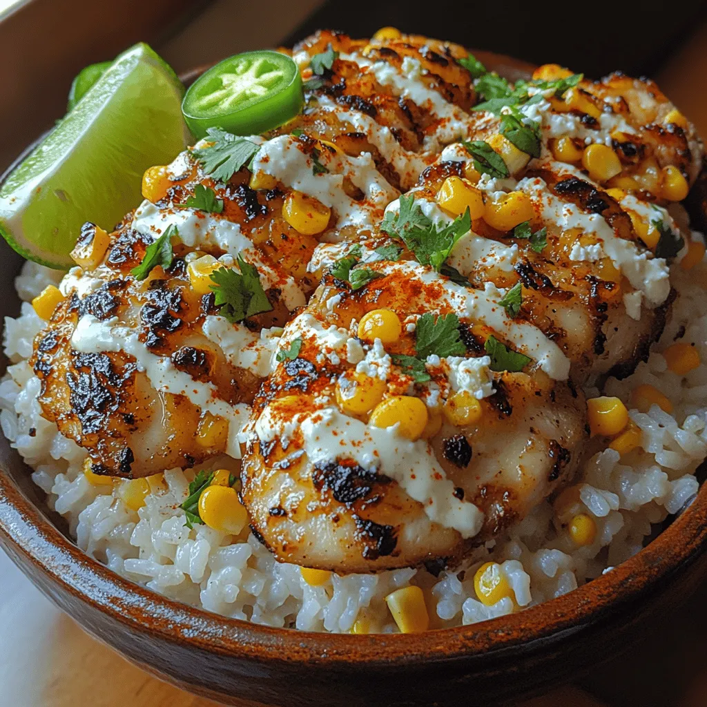 In the realm of quick yet satisfying meals, the Street Corn Chicken Rice Bowl stands out as a vibrant and flavorful option that captures the essence of summer street food. This dish artfully combines the beloved flavors of Mexican street corn—known for its creamy, tangy, and slightly spicy profile—with tender, succulent chicken and fluffy jasmine rice. The result is a hearty meal that’s not only visually appealing but also packed with flavor, making it a perfect choice for weeknight dinners or meal prep.