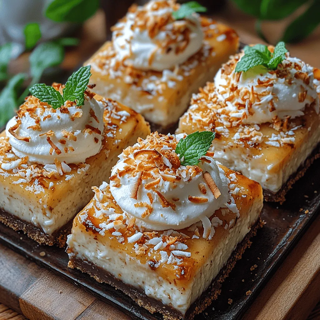 If you're seeking a deliciously tropical escape without leaving your kitchen, look no further than the Tropical Bliss Coconut Cheesecake Bars. These delightful treats combine the rich creaminess of classic cheesecake with the light, refreshing essence of coconut, creating an indulgent dessert that transports you to sun-kissed beaches and swaying palm trees with every bite. The allure of tropical flavors has captivated dessert lovers for generations, and there's no better way to celebrate this vibrant theme than with these luscious coconut cheesecake bars.