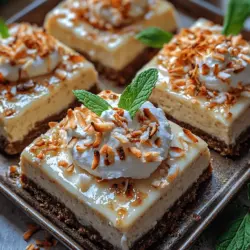 If you're seeking a deliciously tropical escape without leaving your kitchen, look no further than the Tropical Bliss Coconut Cheesecake Bars. These delightful treats combine the rich creaminess of classic cheesecake with the light, refreshing essence of coconut, creating an indulgent dessert that transports you to sun-kissed beaches and swaying palm trees with every bite. The allure of tropical flavors has captivated dessert lovers for generations, and there's no better way to celebrate this vibrant theme than with these luscious coconut cheesecake bars.