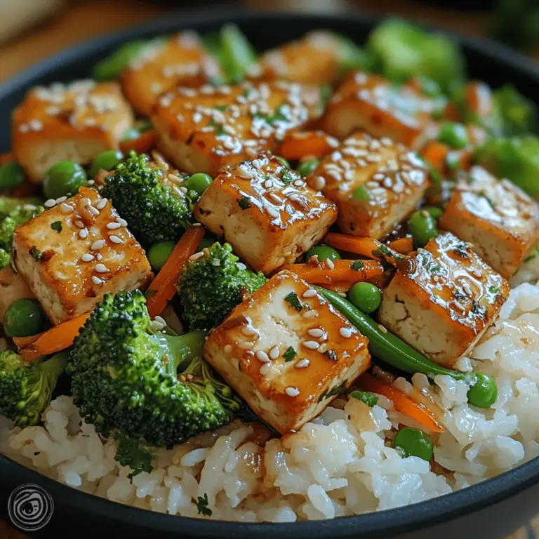 In the world of quick and nutritious meals, stir-fries shine as a versatile option that packs a punch in flavor and color. This Colorful Tofu & Veggie Stir-Fry Delight is a perfect example, combining the rich protein of tofu with a vibrant array of fresh vegetables. Not only is this dish easy to prepare, but it also caters to various dietary preferences, making it ideal for both meat lovers and vegetarians alike. The beauty of a stir-fry lies not only in its speed and ease of preparation but also in its ability to showcase the freshest seasonal produce, making every bite a delightful experience.
