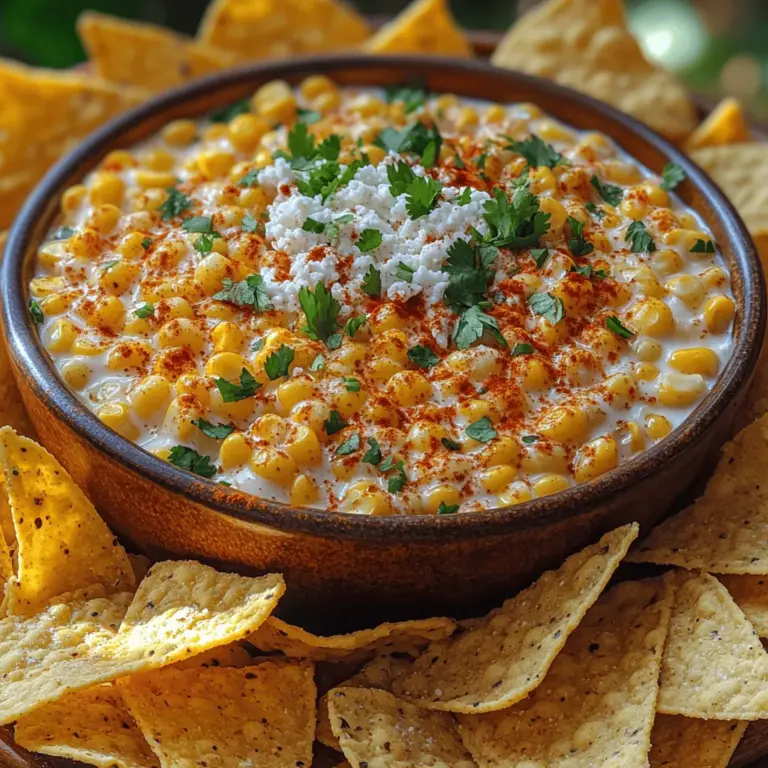 The festive flavors of Mexican street corn have found a new home in a delightful dip that’s perfect for any gathering. Creamy Mexican Street Corn Dip combines the sweetness of corn with the richness of creamy ingredients, delivering a taste sensation that will leave your guests craving more. This dip brings the essence of traditional Mexican street food into a versatile appetizer that can be enjoyed by everyone. In this article, we’ll explore the origins of this dish, the vibrant ingredients that make it unique, and a detailed guide on crafting this crowd-pleaser in your own kitchen. Whether it’s game day, a summer barbecue, or a cozy movie night, this dip is sure to be the star of the show.