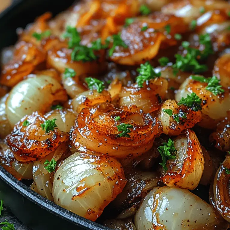 Sweet and Savory Caramelized Cabbage and Onions is a dish that beautifully marries contrasting flavors, turning humble ingredients into a culinary delight. This recipe is not only simple to prepare but also brings out the natural sweetness of cabbage and onions, making it a versatile side dish or a star in its own right. Whether served alongside roasted meats, grilled fish, or as a topping for baked potatoes, this dish is sure to impress with its depth of flavor and comforting aroma.