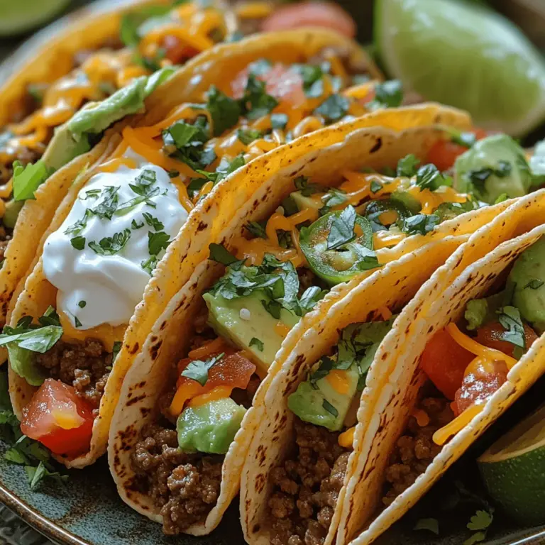Tacos have carved a niche for themselves in the culinary world, transcending their status as mere street food to become a beloved staple in households around the globe. Originating from Mexico, tacos are not just a meal; they are a vibrant representation of culture, tradition, and community. Their versatility allows for endless combinations of fillings, toppings, and salsas, making them the perfect dish for any occasion. Whether it’s a casual weeknight dinner or a festive gathering with friends and family, tacos can easily elevate the dining experience with their bold flavors and customizable nature.