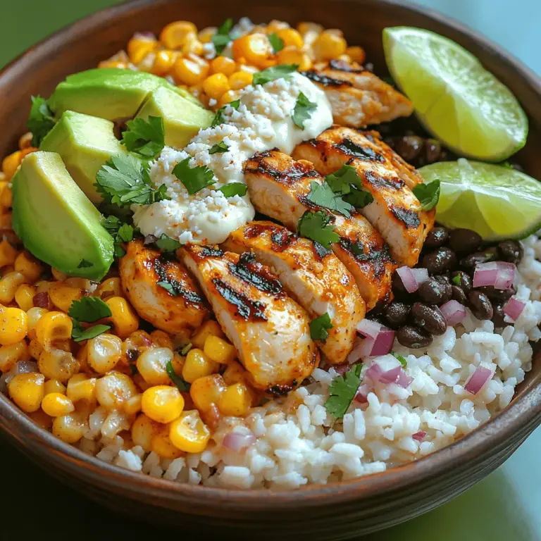 Street food has an undeniable charm, offering a burst of flavors that awaken the senses and transport you to vibrant markets filled with sizzling grills and aromatic spices. It’s no wonder that street food is beloved worldwide, celebrated for its ability to showcase local ingredients and culinary traditions in a portable format. In our Flavor-Packed Street Corn Chicken Rice Bowl, we capture the essence of this beloved cuisine and present it in a comforting, hearty meal perfect for family dinners or meal prep.