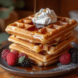 Waffles have carved out a cherished spot in the hearts of breakfast enthusiasts around the world. Their delightful combination of a crispy exterior and soft, airy interior makes them a beloved choice for breakfast or brunch. The allure of waffles lies not only in their texture and taste but also in their versatility. You can dress them up with a variety of toppings – from fresh fruits and whipped cream to nut butters and syrups – making them a perfect canvas for culinary creativity.