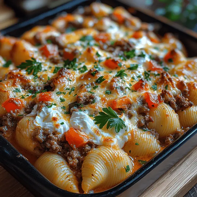 When the chill of winter sets in or a rainy day calls for comfort, nothing warms the heart quite like a cozy casserole. The Creamy Beef Shells Casserole is the epitome of comfort food, melding rich flavors and creamy textures into a hearty dish that pleases even the pickiest eaters. This casserole is not just a meal; it’s an experience, a warm hug on a plate that brings families together around the dinner table.