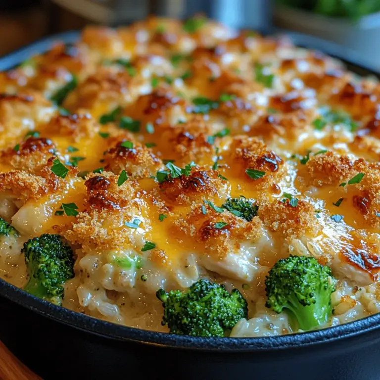 To create the perfect Cheesy Chicken Broccoli Rice Casserole, it’s essential to understand the role of each ingredient. Here, we will explore the base ingredients, spices, and optional elements that contribute to the casserole's flavor and texture.