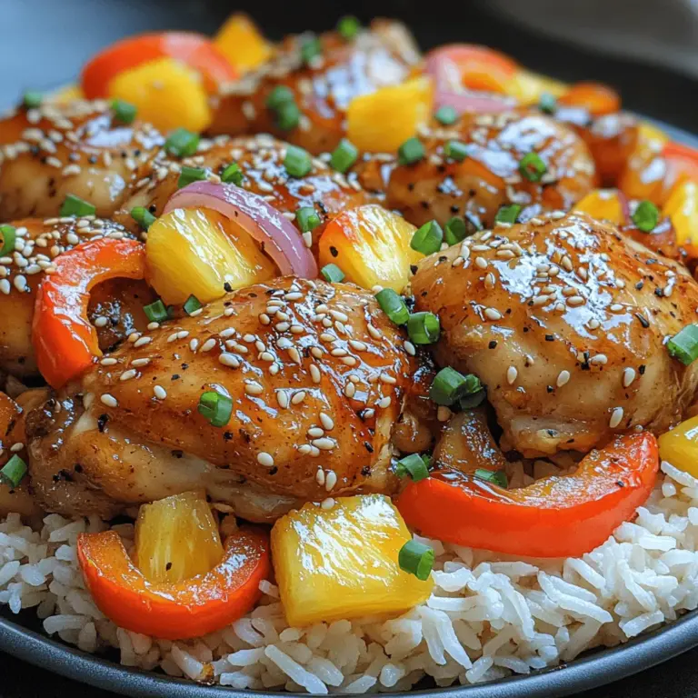 If you’re looking to transport your taste buds to a sunny paradise, look no further than the Tropical Teriyaki Chicken & Pineapple Delight. This vibrant dish marries the savory, umami-rich flavors of traditional teriyaki sauce with the sweet, juicy essence of fresh pineapple, resulting in a culinary experience that is both refreshing and satisfying. Perfect for a weeknight dinner or a weekend gathering, this recipe features easy preparation and healthy ingredients, making it a go-to choice for anyone looking to impress without spending hours in the kitchen.