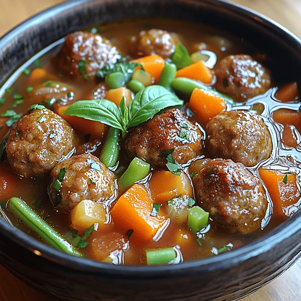 In the world of comfort food, few dishes can rival a warm bowl of Hearty Meatball & Veggie Delight Soup. This wholesome meal option combines the rich, savory flavors of tender meatballs with a vibrant medley of vegetables, creating a dish that is both nourishing and satisfying. Whether you're looking for a hearty dinner to share with family or a comforting lunch that warms you up on a chilly day, this soup ticks all the boxes.