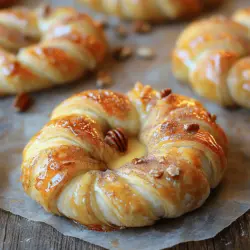 Cinnamon Crescent Twists are a delightful pastry that combines the warm, comforting flavors of cinnamon with a light, flaky texture. These twists are not only visually appealing but also incredibly versatile, making them the perfect sweet treat for any occasion. Whether you’re looking for a quick breakfast option, a satisfying snack to accompany your afternoon coffee, or a delightful dessert to impress your guests, Cinnamon Crescent Twists fit the bill beautifully.