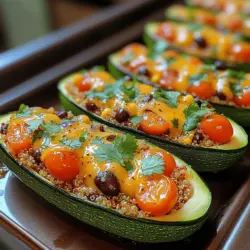 When it comes to summer cooking, few ingredients shine as brightly as zucchini. The Garden Delight Zucchini Boats are not just a dish; they are a celebration of fresh vegetables and wholesome ingredients. This vibrant recipe encapsulates the essence of healthy eating, offering a colorful array of vegetables, protein-packed quinoa, and optional cheesy goodness. Whether you’re seeking a light lunch, a nutritious dinner, or a show-stopping appetizer for your next gathering, these zucchini boats hit all the right notes.