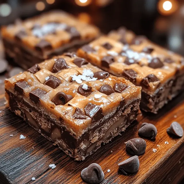 Toffee Crunch Chocolate Bars are a dessert that captures the hearts of chocolate lovers everywhere. With their rich and indulgent flavors, these bars seamlessly combine the silky smoothness of chocolate, the sweet crunch of toffee bits, and a buttery base that melts in your mouth. Whether you’re preparing for a holiday gathering, a birthday celebration, or just an everyday treat, these chocolate bars are sure to impress. They are not only a favorite among seasoned bakers but also an excellent choice for novices looking to elevate their baking game. The recipe’s straightforward steps make it accessible, allowing anyone to create a delightful dessert that satisfies cravings and brings joy to any occasion.