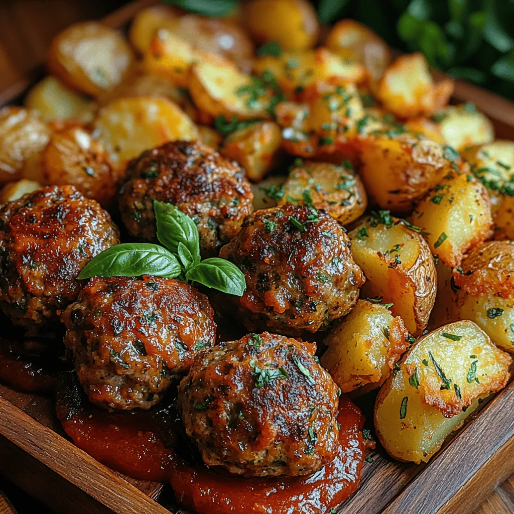In the realm of comfort food, few dishes can rival the satisfying combination of savory herb-infused meatballs paired with a crispy potato medley. This recipe is not only a feast for the senses but also a versatile option that fits seamlessly into various occasions—whether it’s a cozy family dinner, a casual gathering with friends, or an impressive meal for entertaining guests. The delightful fusion of flavors and textures in this dish brings an element of home-cooked warmth to the table, making it an ideal choice for both weeknight meals and special celebrations.