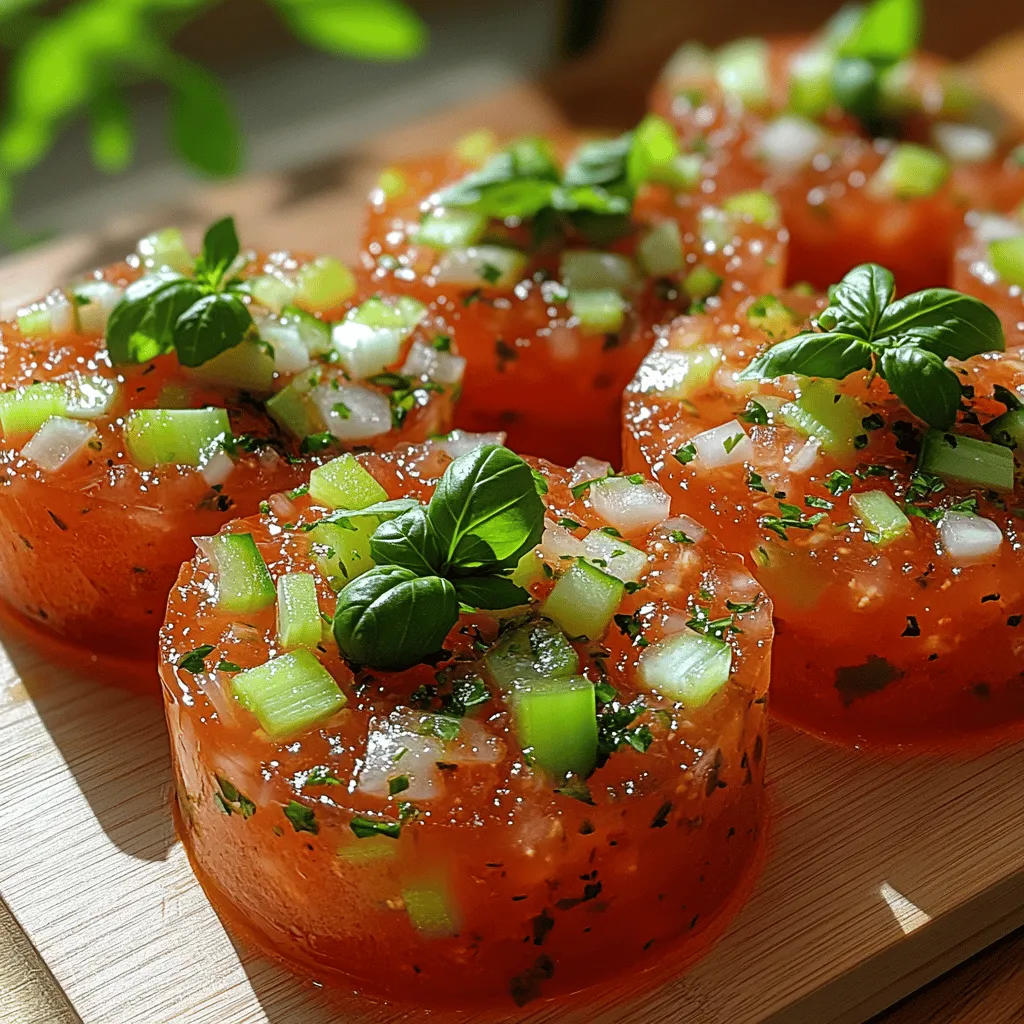 As summer approaches, we find ourselves searching for dishes that bring a refreshing twist to our gatherings and picnics. One such dish that stands out for its unique presentation and delightful taste is Tomato Aspic Delight. This elegant yet simple recipe is not only a feast for the eyes but also a celebration of fresh, seasonal ingredients that invigorate the palate. Whether served as a starter or a side dish, Tomato Aspic Delight is sure to impress your guests and add a vibrant touch to any table setting.