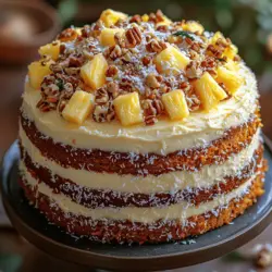 Are you ready to indulge your senses in a dessert that seamlessly marries tropical flavors with a beloved classic? Introducing the Tropical Delight: Pineapple Carrot Cream Cake—a cake that not only tantalizes your taste buds but also brings a burst of sunshine to your dining table. This delightful creation combines the moist, earthy notes of traditional carrot cake with the refreshing sweetness of pineapple, creating a unique twist that is sure to impress at any gathering.