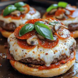 Welcome to a culinary adventure that marries two of the most popular comfort foods into one unforgettable dish: the Monster Pepperoni and Mushroom Pizza Burger. Imagine biting into a juicy beef burger topped with the classic flavors of pizza—savory pepperoni, rich mozzarella, and earthy mushrooms. This innovative fusion not only satisfies your cravings for both pizza and burgers but also creates a mouthwatering experience that is sure to impress your family and friends.