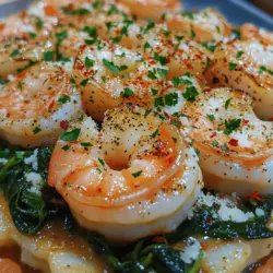 Welcome to the delightful culinary experience of Garlicky Shrimp and Spinach Delight, a dish that tantalizes the taste buds while promoting a healthy lifestyle. This seafood masterpiece elegantly combines succulent shrimp with fresh spinach and aromatic garlic, making it a go-to recipe for both everyday meals and special occasions. Whether you're hosting a dinner party or simply looking for a quick weeknight dinner, this dish is sure to impress.