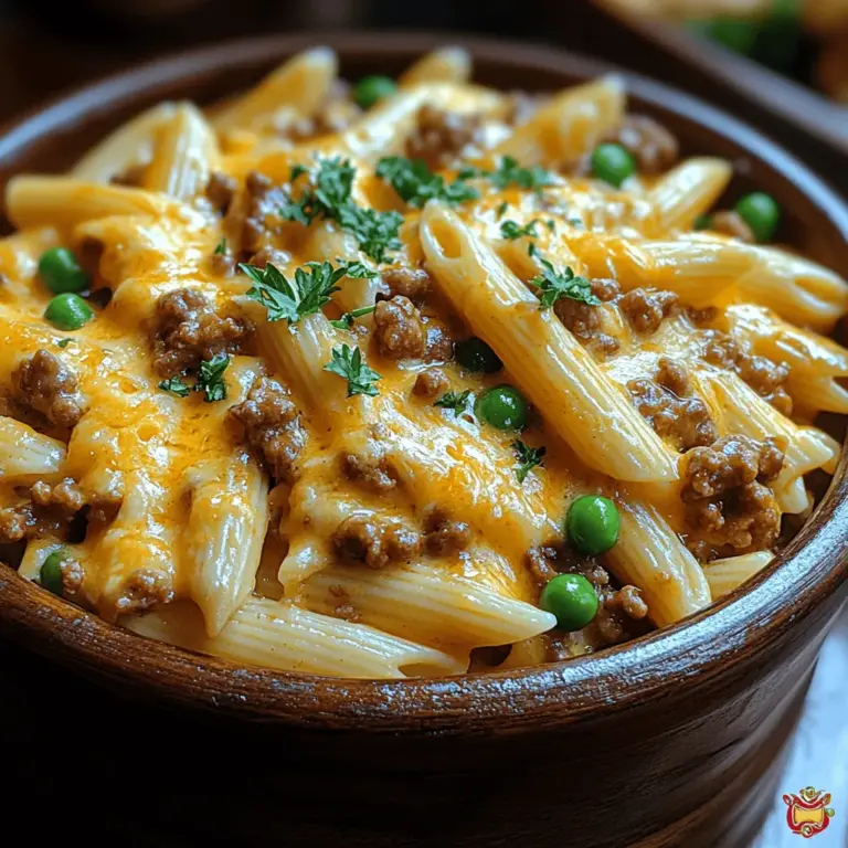 If you're on the hunt for a dish that combines comforting flavors with a creamy texture, look no further than Savory Ranch Beef & Cheddar Delight. This hearty recipe is a delightful amalgamation of rich ground beef, tangy ranch dressing, and ooey-gooey cheese, all served over perfectly cooked penne pasta. Whether you're planning a cozy family dinner, hosting a gathering, or simply seeking a quick and satisfying weeknight meal, this dish checks all the boxes. The combination of savory beef and creamy cheddar is sure to be a crowd-pleaser, making it a staple in many households.