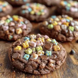 If you’re a fan of cookies that bring a sense of nostalgia with every bite, then Lucky Charms Chocolate Cookies are a must-try. This delightful recipe marries the rich, indulgent flavors of chocolate with the whimsical charm of Lucky Charms cereal, creating a treat that appeals to both children and adults alike. The combination of soft, chewy cookie texture with crispy, colorful marshmallows elevates this classic dessert to new heights, making it perfect for family gatherings, casual snacks, or just a sweet indulgence after a long day.