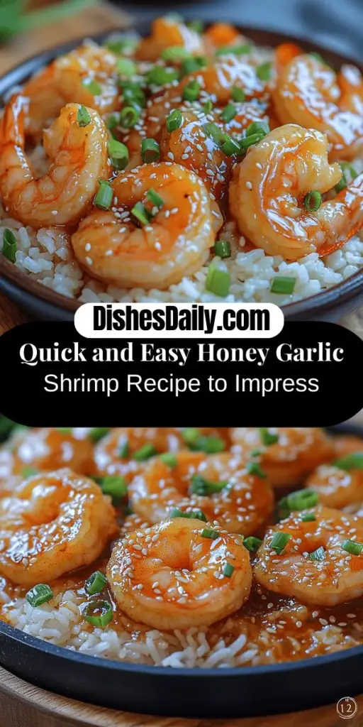 Discover the perfect balance of sweet and savory with this quick and easy honey garlic shrimp recipe. In under 30 minutes, you’ll enjoy tender shrimp coated in a deliciously sticky sauce made from honey, garlic, and soy sauce. Ideal for busy weeknights or special occasions, this versatile dish pairs beautifully with jasmine rice or steamed broccoli. Customize with your favorite vegetables or proteins for a personalized touch that is sure to impress family and friends.