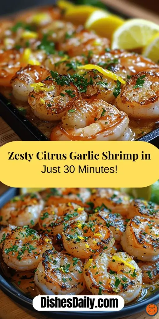 Dive into the vibrant flavors of Sizzling Citrus Garlic Shrimp! This quick and easy recipe blends succulent shrimp with zesty citrus and robust garlic for a dish that's perfect for busy weeknights or special gatherings. Ready in just 30 minutes, this nutritious meal is rich in protein and vitamin C, making it both delicious and healthy. Discover tips for perfect searing and serving suggestions that elevate your dining experience. This dish is a must-try for seafood lovers!